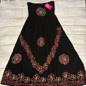 Wevez 100% Rayon Smocked Strapless Dresss